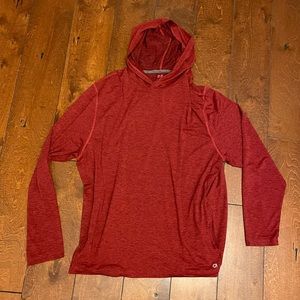 GapFit Men’s XXL red hooded long sleeve shirt